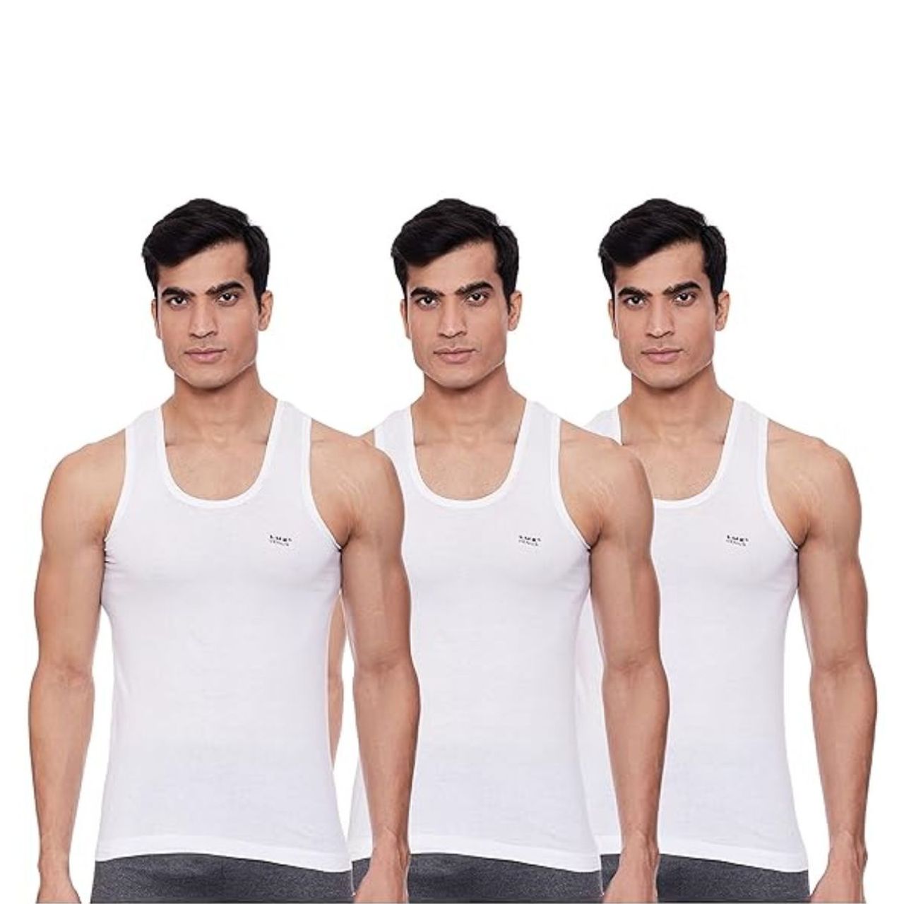 Lux Venus 100% Cotton Men's Vest - 85 cm | White
