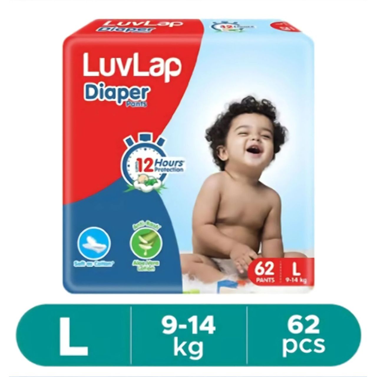 LuvLap Diaper Pant For Kids | White | L (9 - 14 kg)