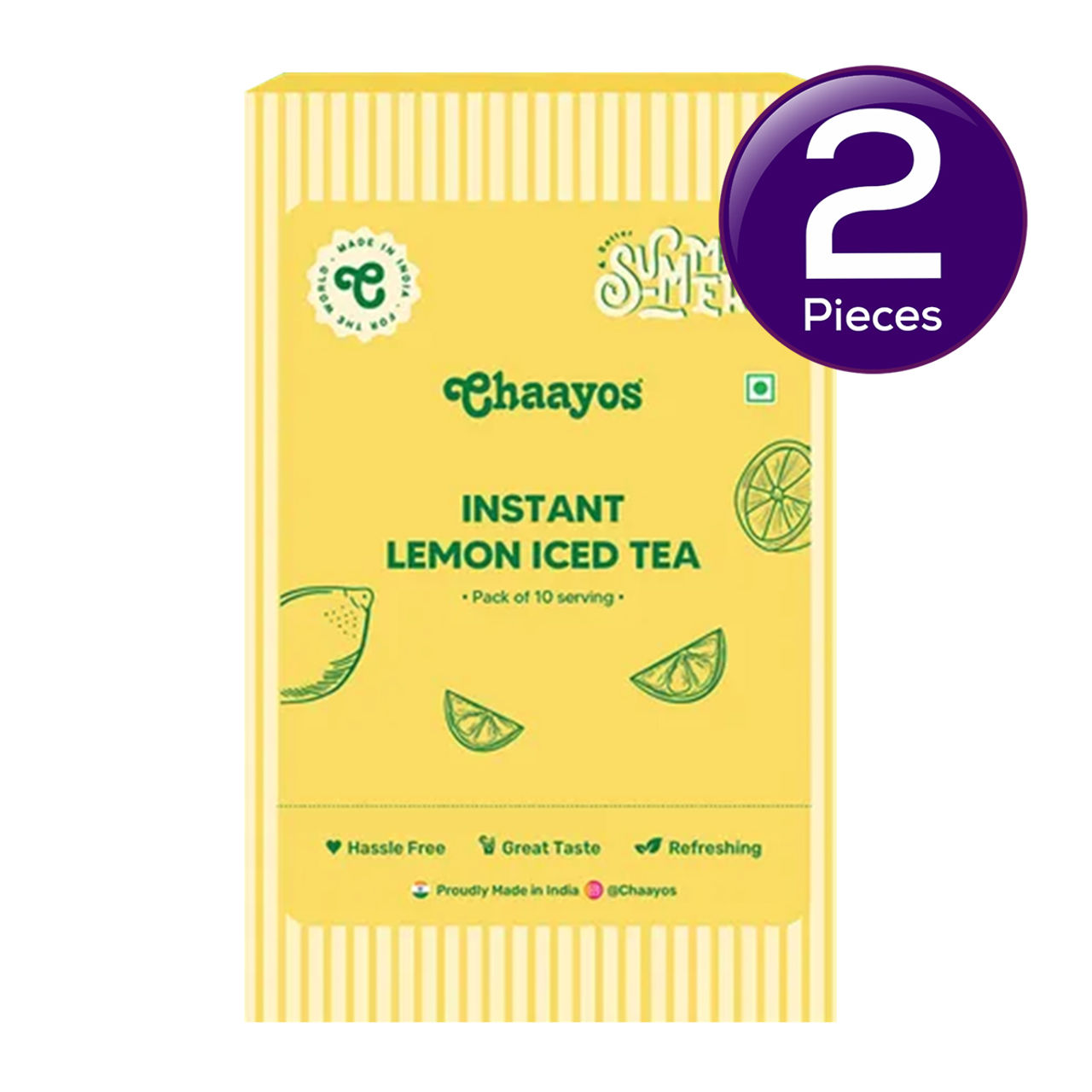 Chaayos Lemon Instant Ice Tea Premix 10 pc X 2 Combo