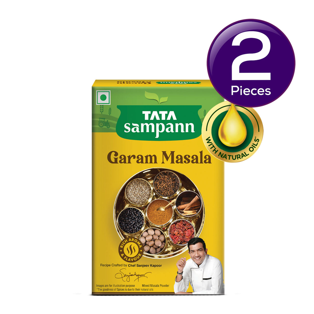 Tata Sampann Garam Masala Powder with Natural Oils Rich Aroma & Flavour Combo