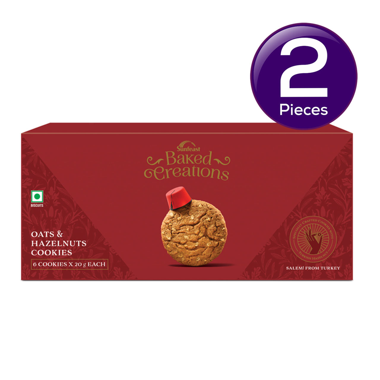Sunfeast Baked Creations Oats & Hazelnut 120 g Combo