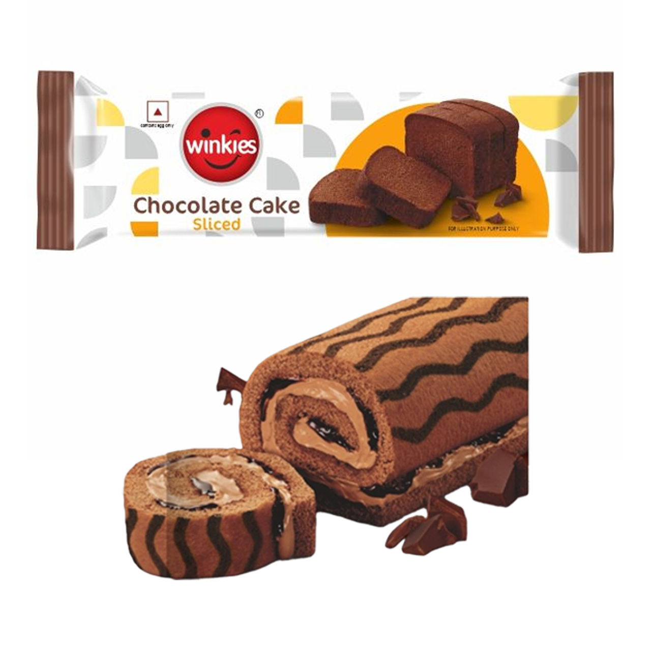 Winkies Swiss Roll Chocolate (165g) & Winkies Cake - Chocolate Cake Slice (100g) Combo