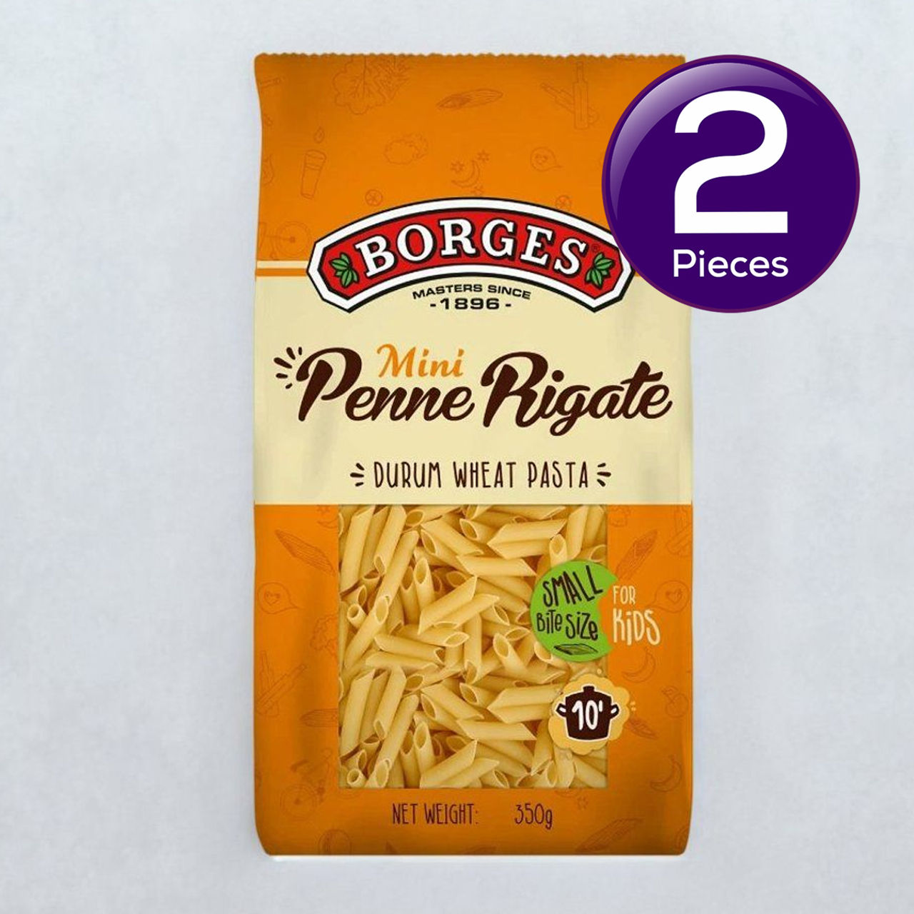 Borges Mini Penne Rigate Durum Wheat Pasta 350 g Combo