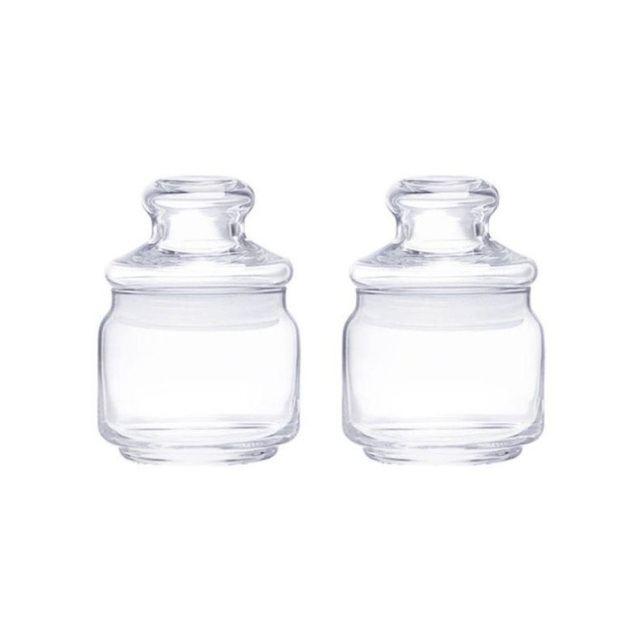 Ocean Pop Glass Jar Set With Glass Lid (325Ml, 2Pcs)