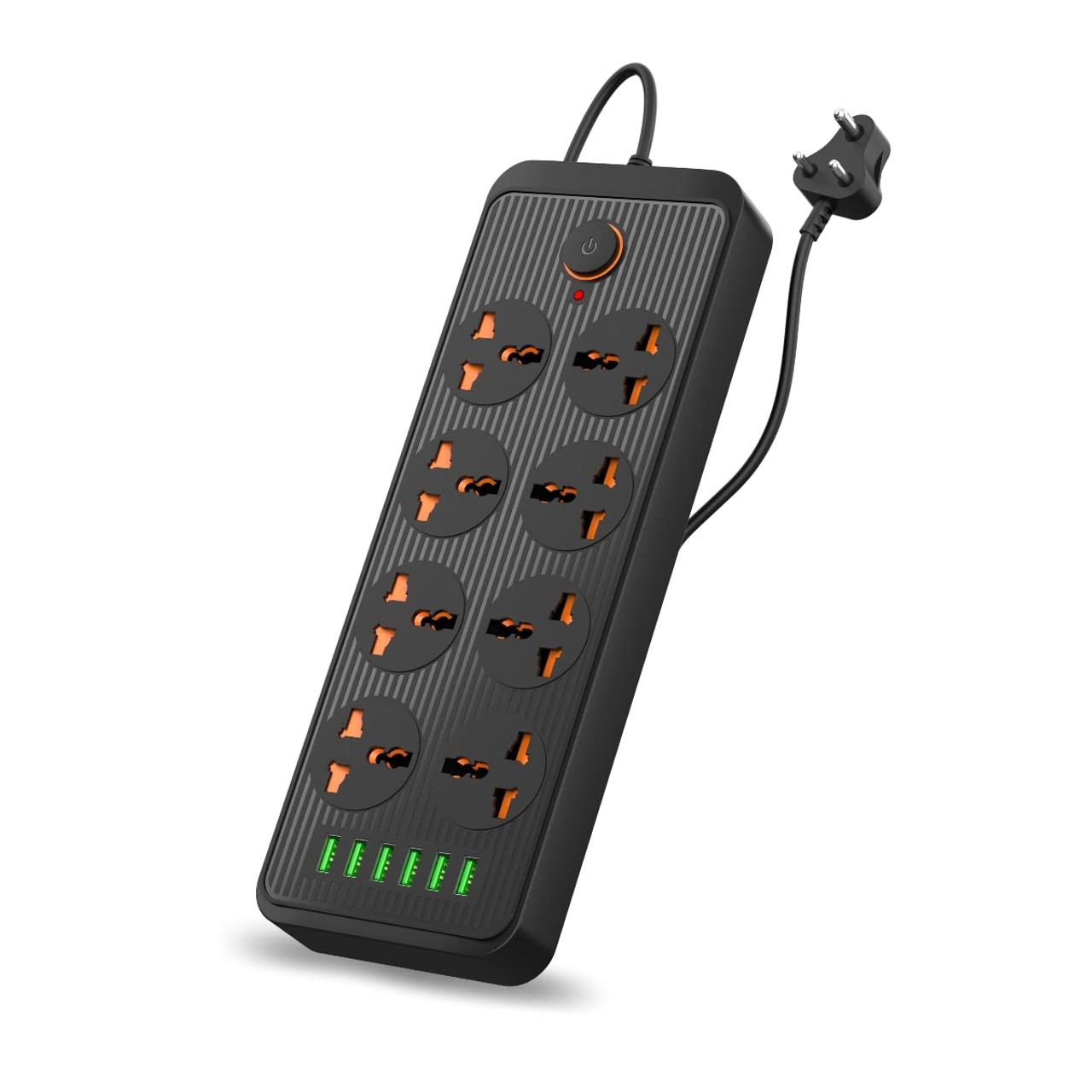 Portronics Power Plate Extension Board - Over Voltage Protection | 8 Sockets | 3 Mtr