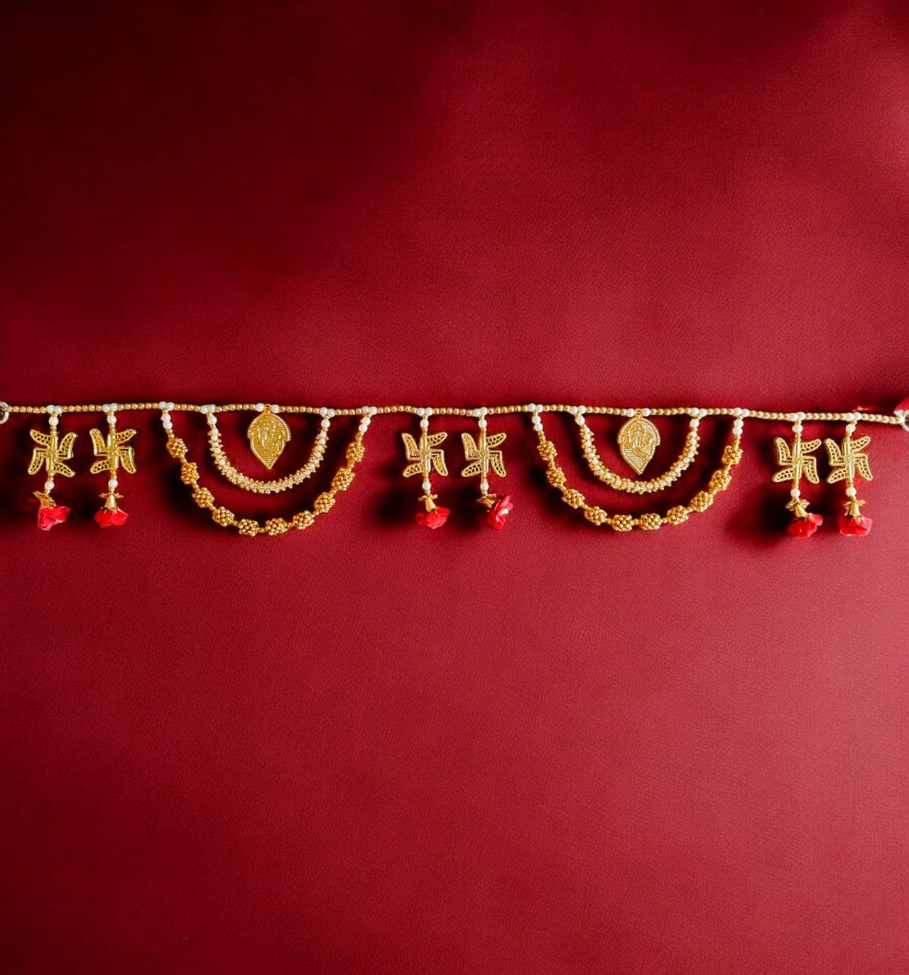 House Of Festivals Moti Toran - Swastik and Ganpati Design