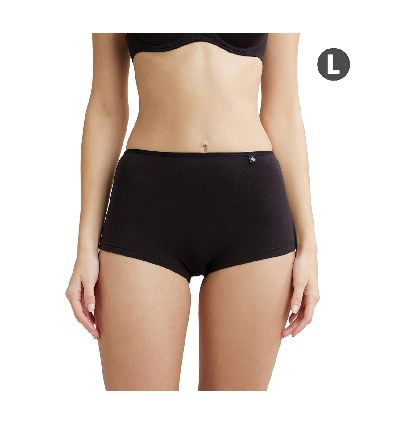Jockey SS04 Women's High Coverage Super Combed Cotton Elastane Stretch Mid Waist Boy Shorts with Concealed Waistband and StayFresh Treatment