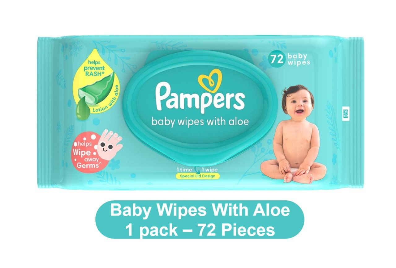 Pampers Baby Wipes With Aloe For Kids | Assorted | 0 - 2 years