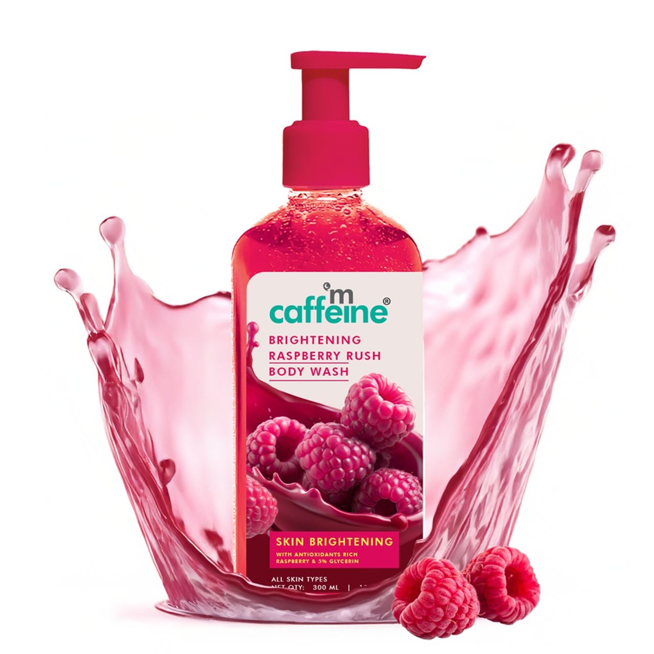 mCaffeine Brightening Raspberry Rush Body Wash