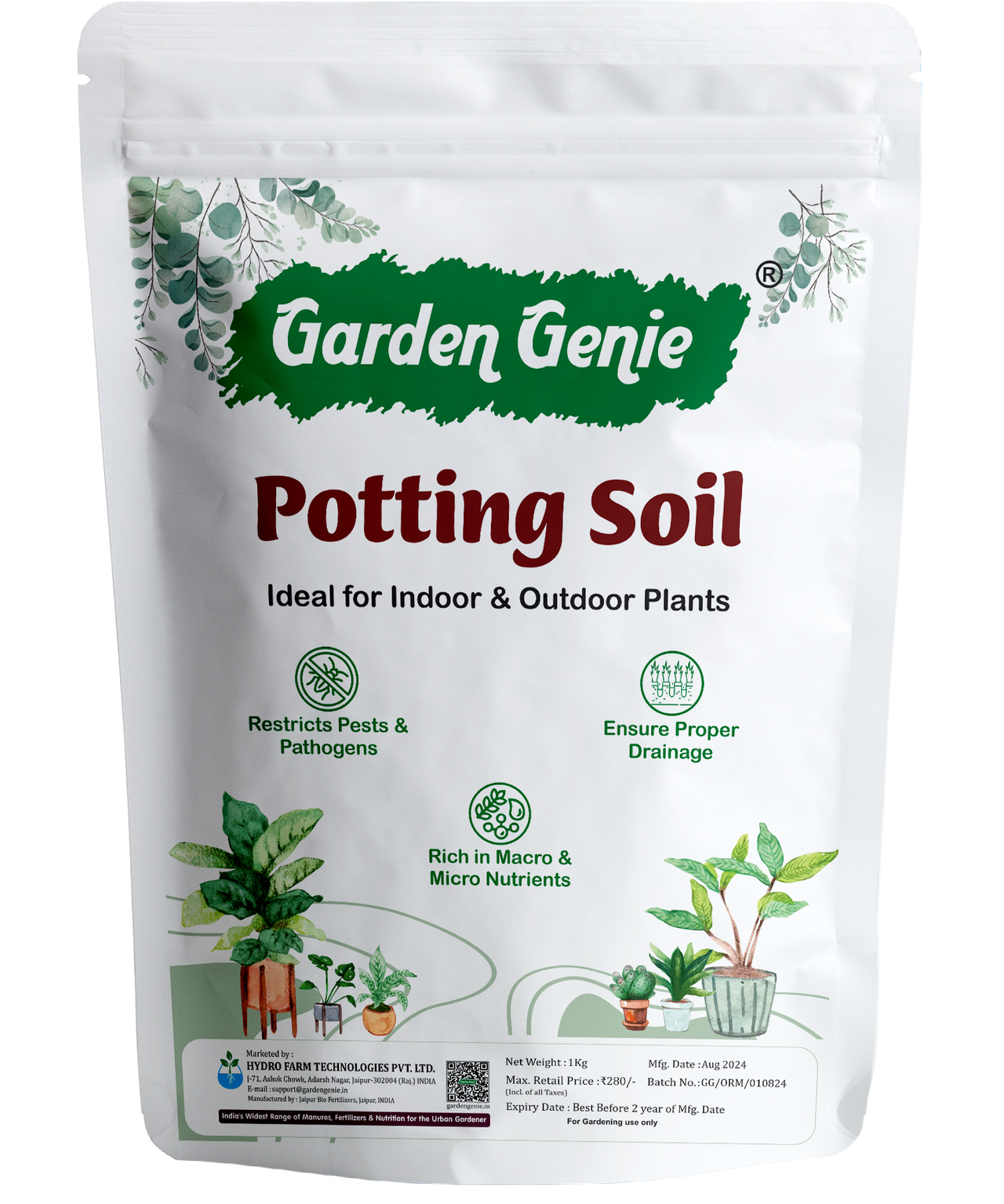 Garden Genie Potting Soil Mix for plants | Organic Garden Plant Soil for All Types of Plants