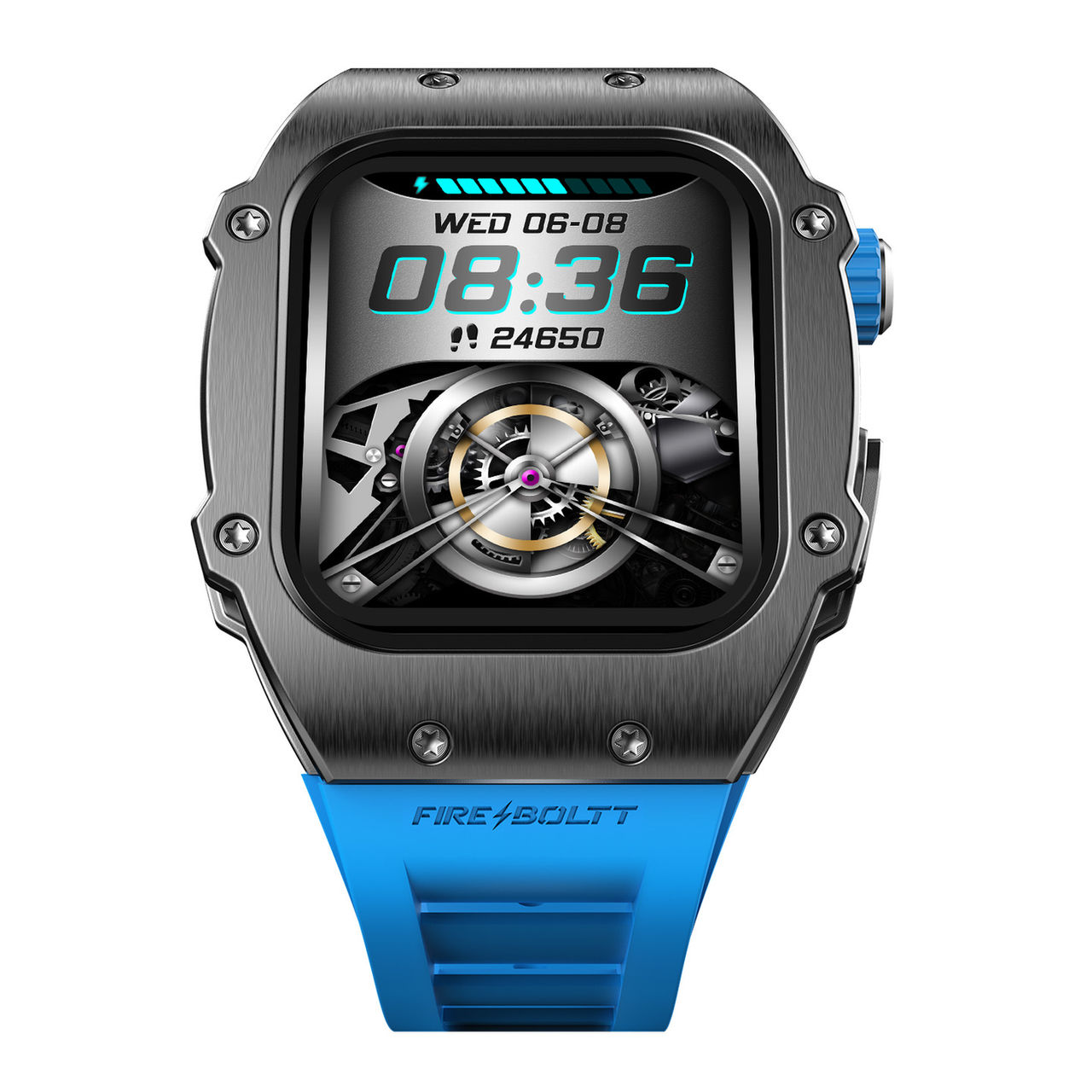 Fire-Boltt Ashphalt Smartwatch | 1.91" Display | BT Calling - Metal Blue