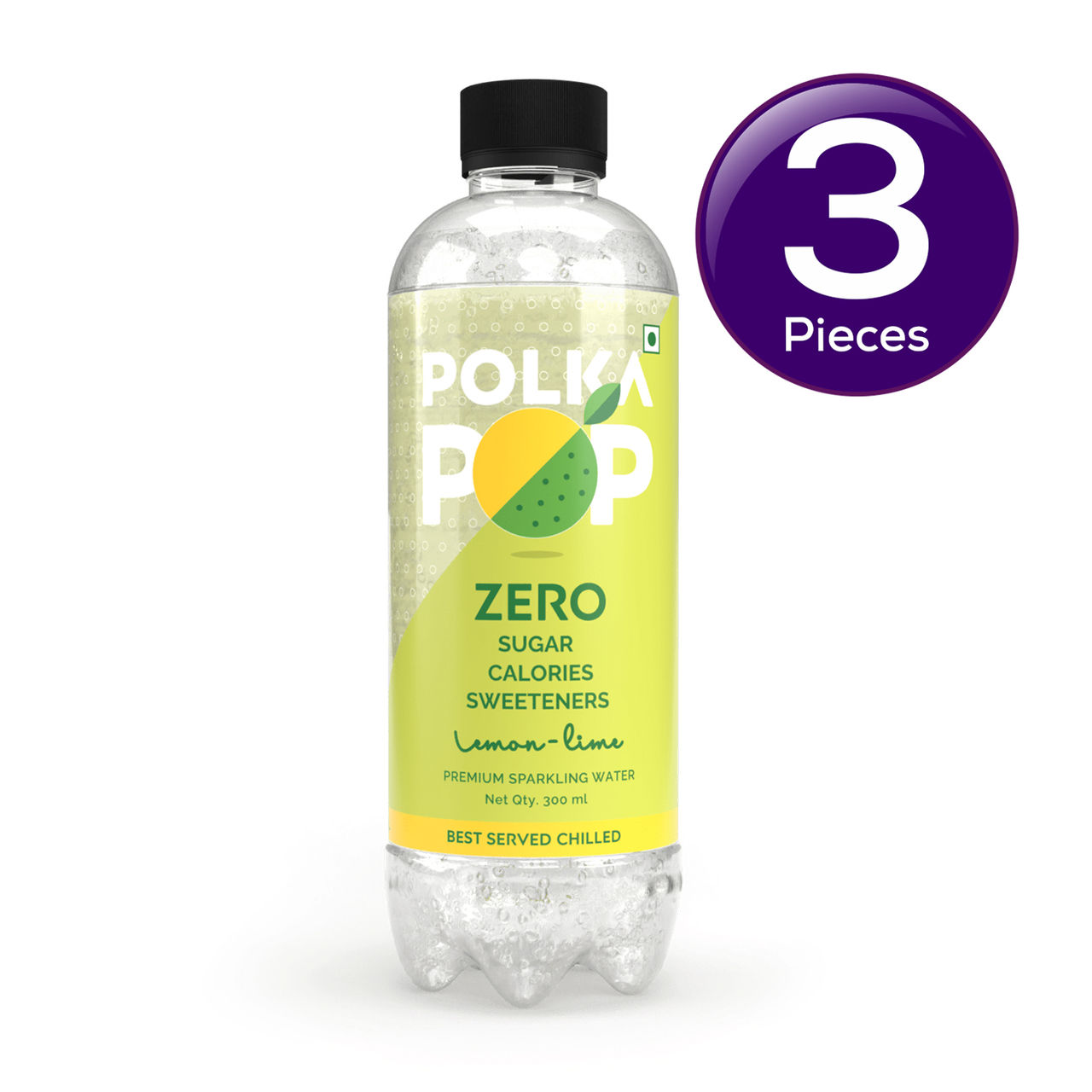 Polka Pop Lemon - Lime Zero Sugar Sparkling Water 300 ml Combo