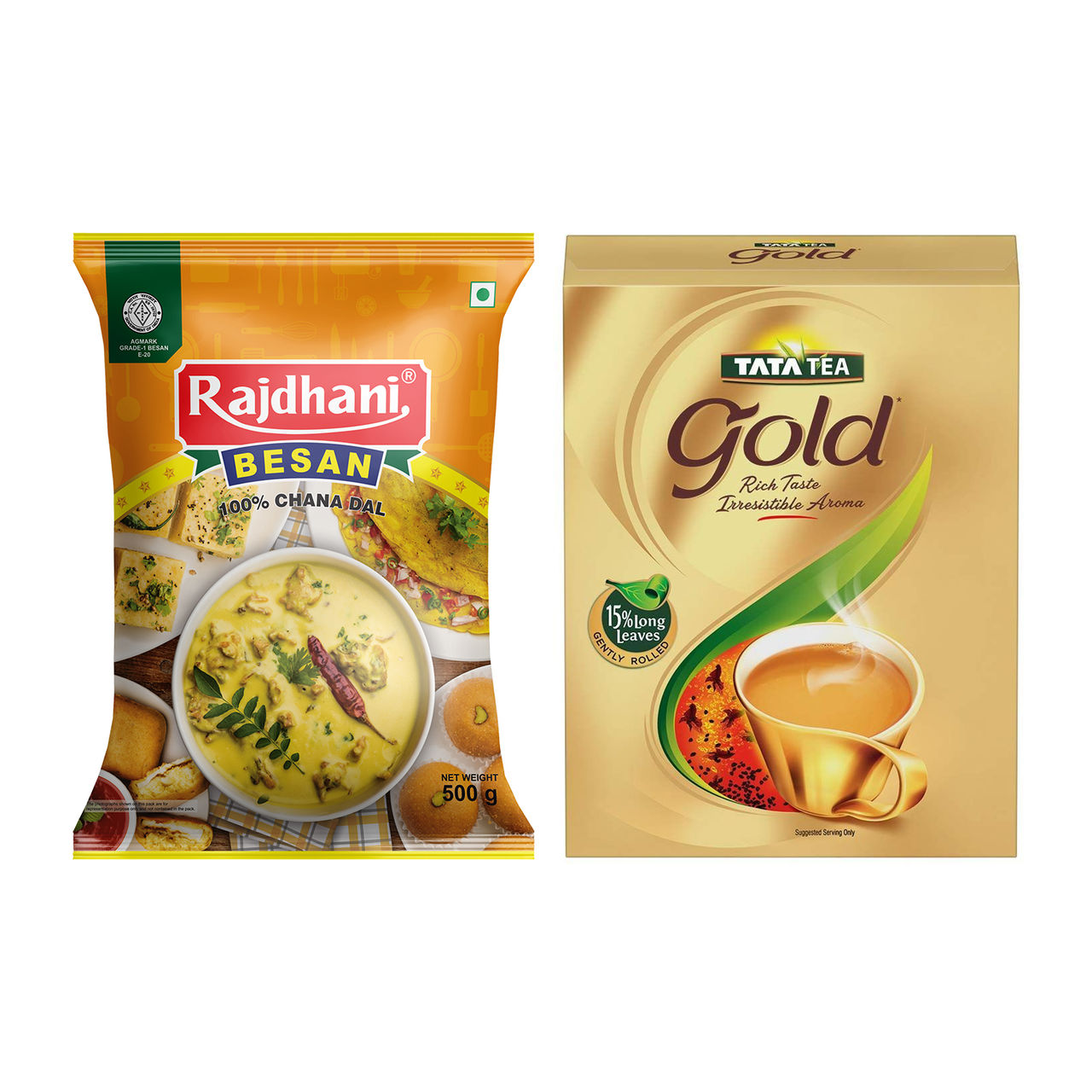 Rajdhani Besan(500gms) & Tata Tea Gold(250gms) Combo