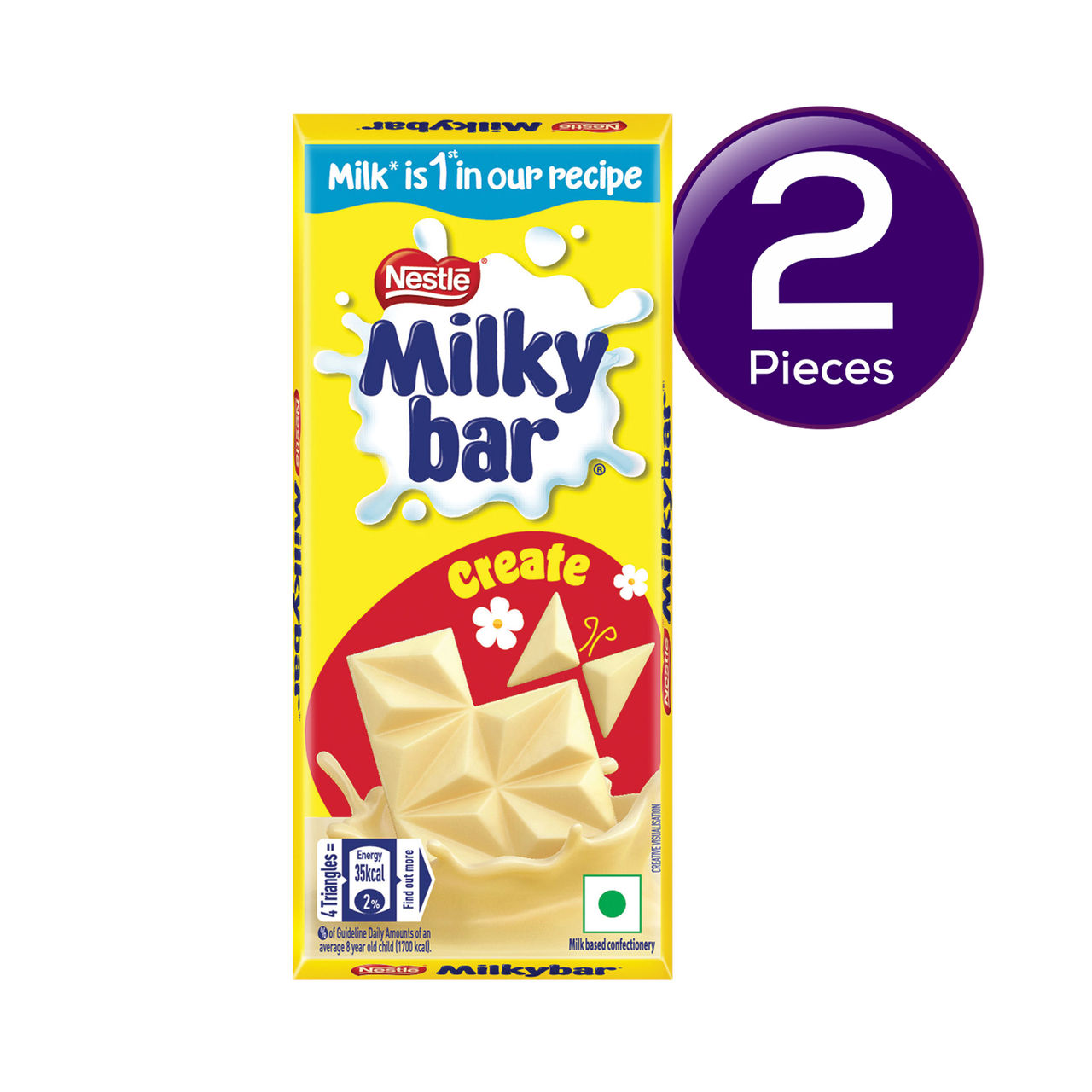 Nestle Milkybar Tablet Made With Milk Yummy & Creamy Treat 42 g Combo