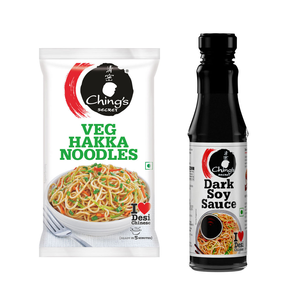Ching'S Secret Veg Hakka Noodles, Cooks In 5-7 Mins, Just Soak & Drain(140gms) & Ching'S Secret Veg Hakka Noodles, Cooks In 5-7 Mins, Just Soak & Drain(210gms) Combo