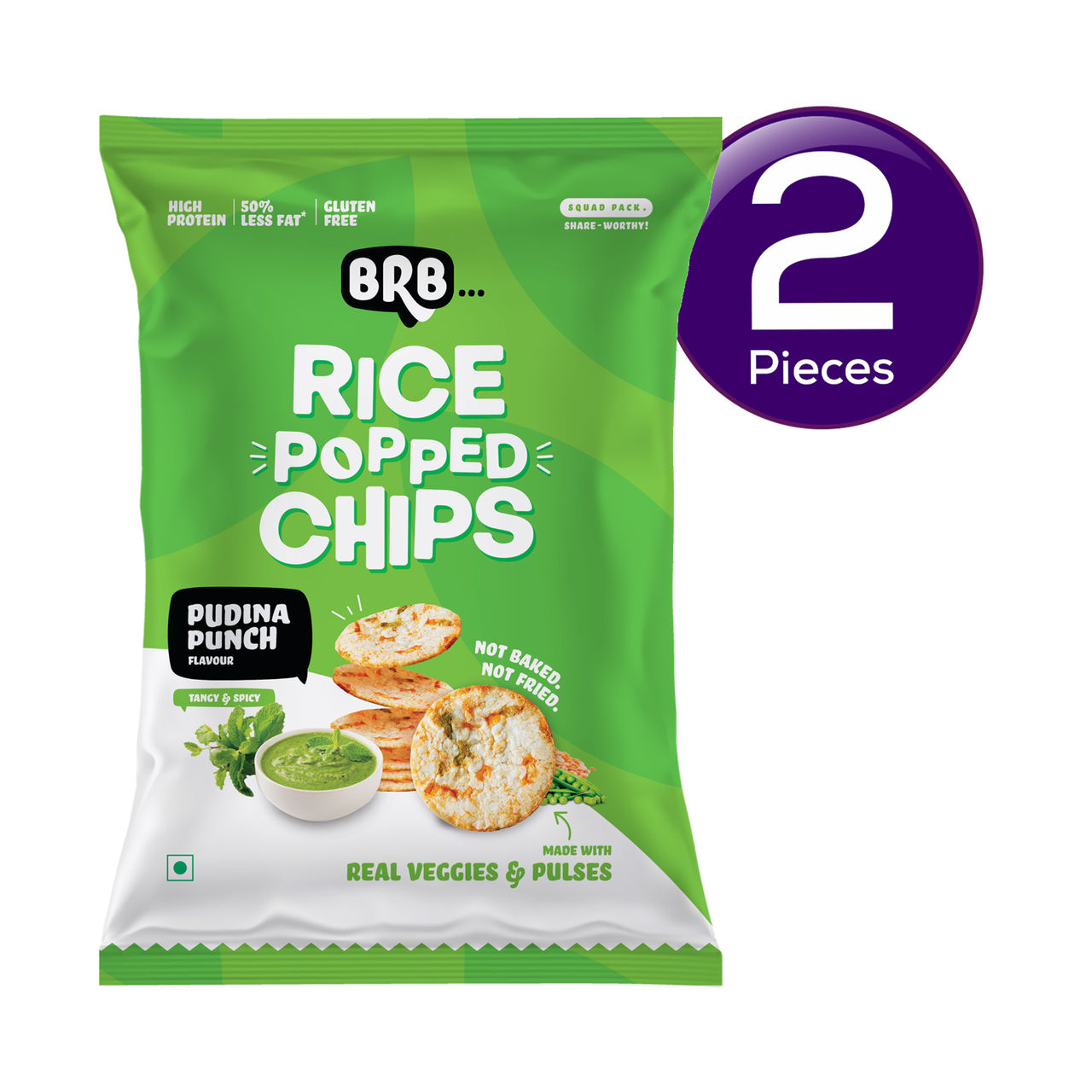 Brb Rice Popped Chips Pudina Punch Flavour 48 g Combo