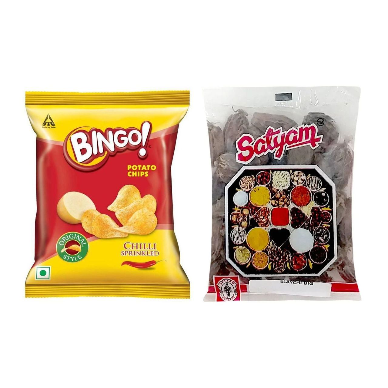 Bingo! Chilli Sprinkled Potato Chips(45gms) & Sunfeast Dark Fantasy Bourbon, Classic Biscuit Made With Real Chocolate(120gms) Combo