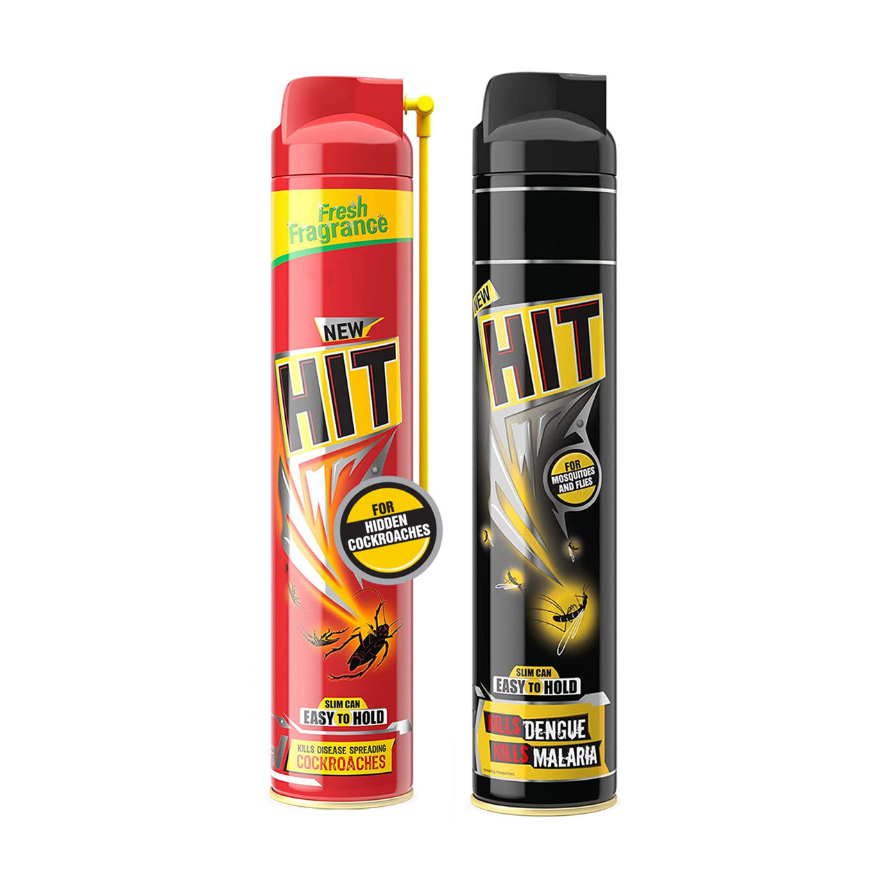 Hit Kills Disease Spreading Cockroaches 400 ml & Flying Insect Killer 400 ml Combo