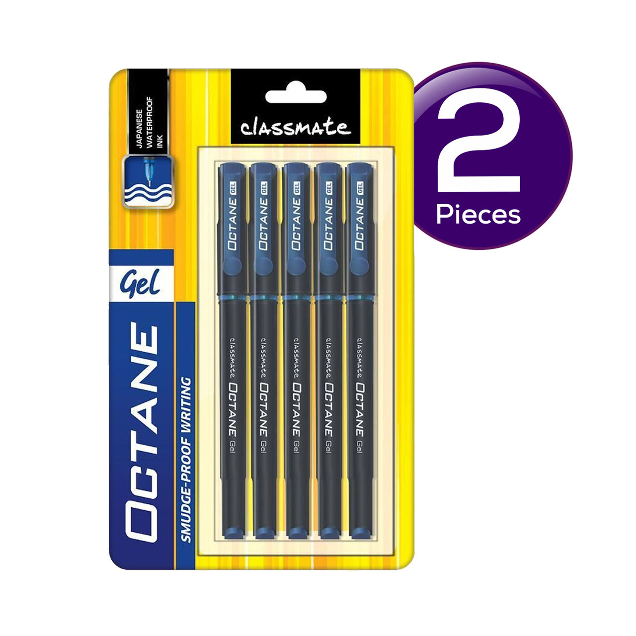 Classmate Octane Gel Pen - Blue 5 pc Combo