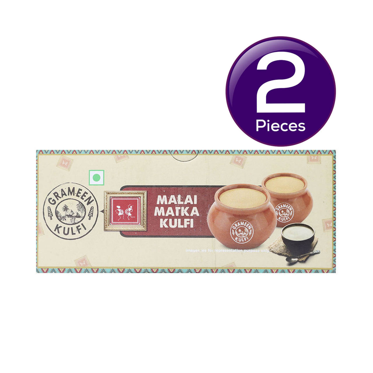 Grameen Desi Malai Matka Kulfi (Pack of 2) 200 ml Combo