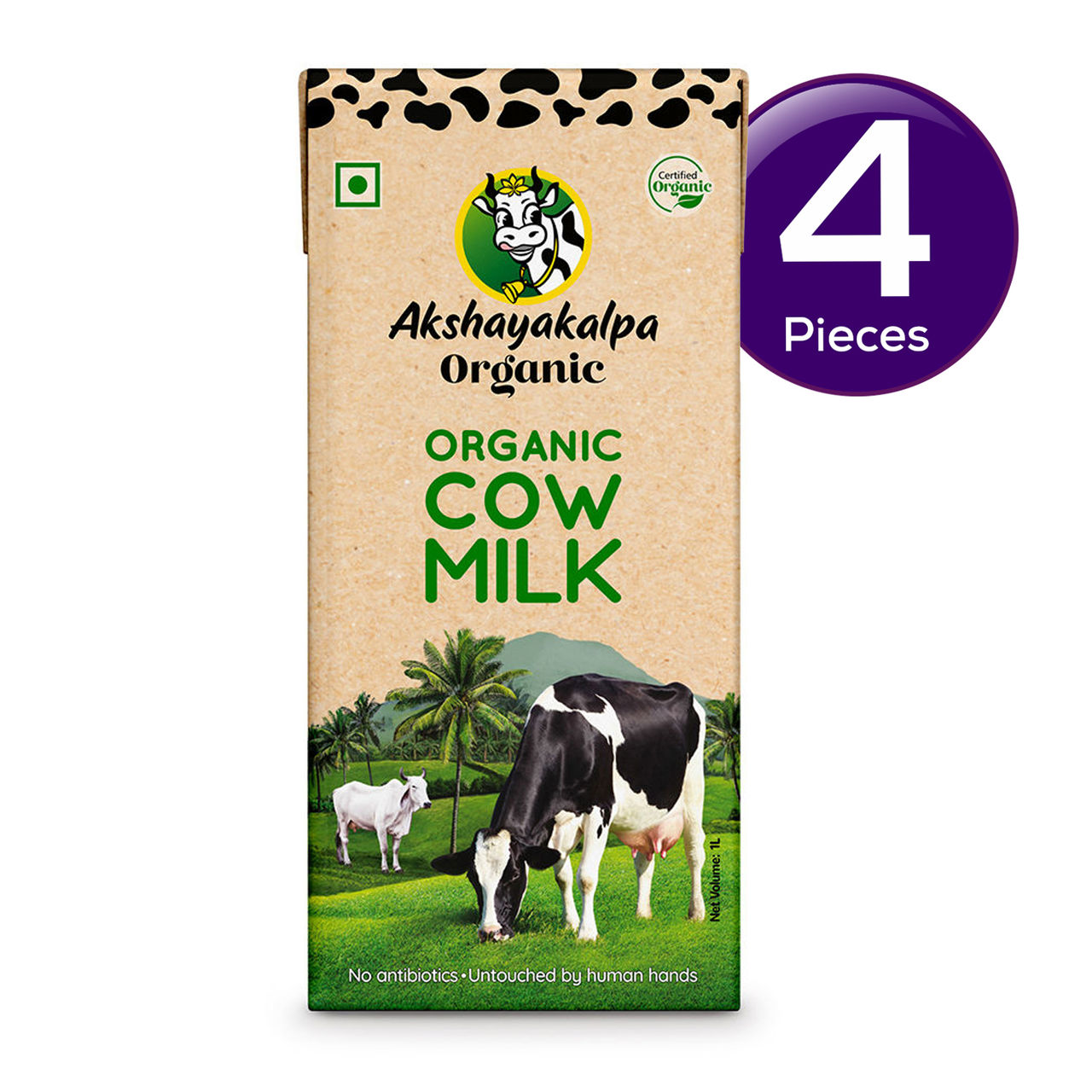 Akshayakalpa Organic Cow Milk - Uht 1 l Combo