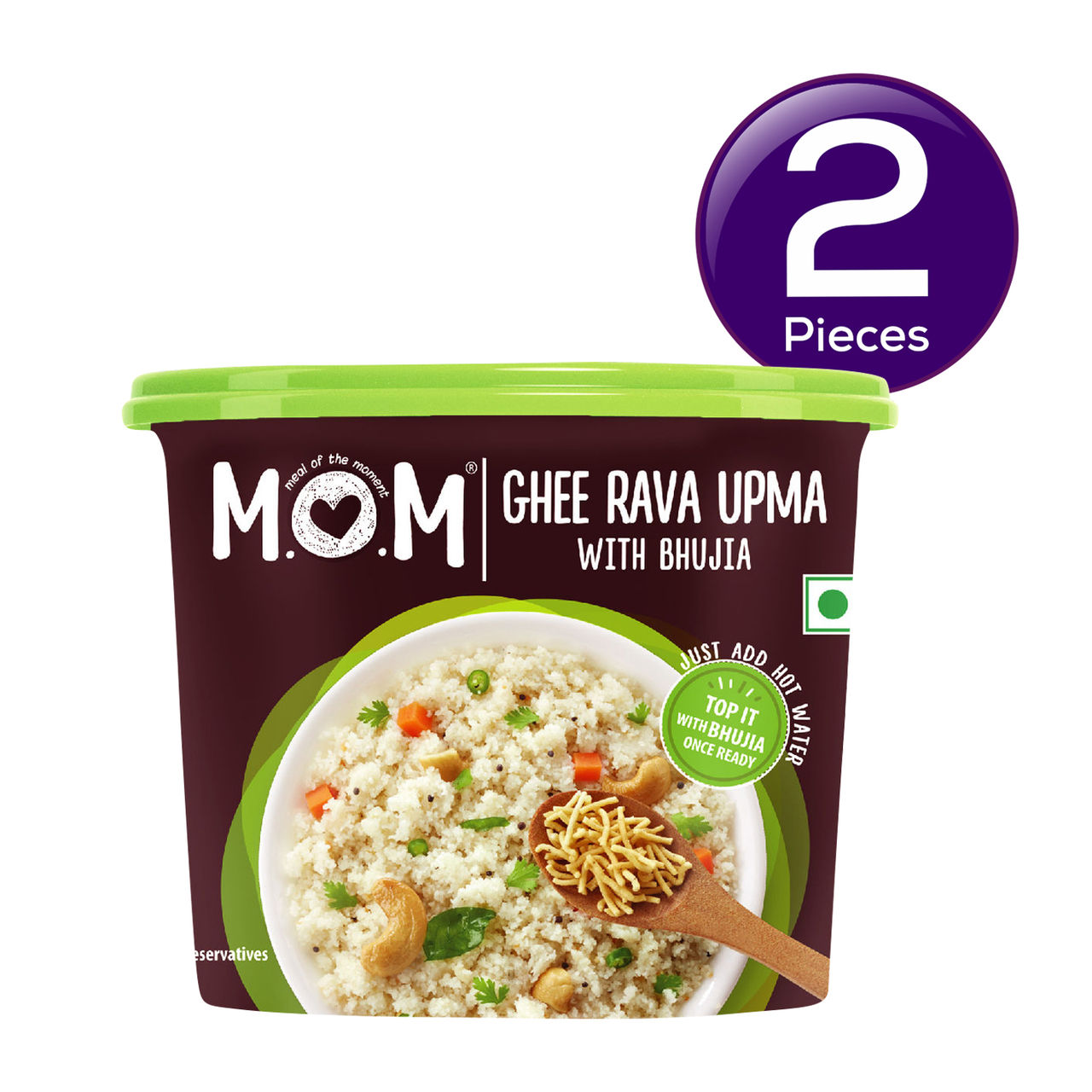 MOM Ghee Rava Upma with Bhujia 75 g Combo