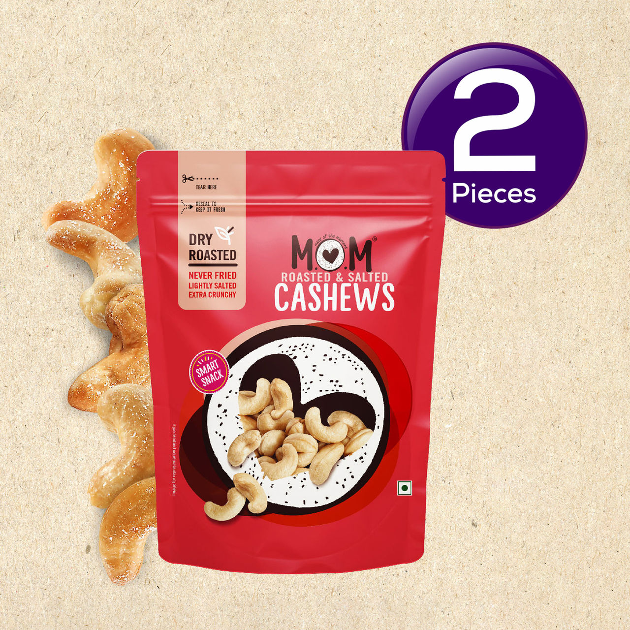 MOM Roasted & Salted Cashews 45 g Combo