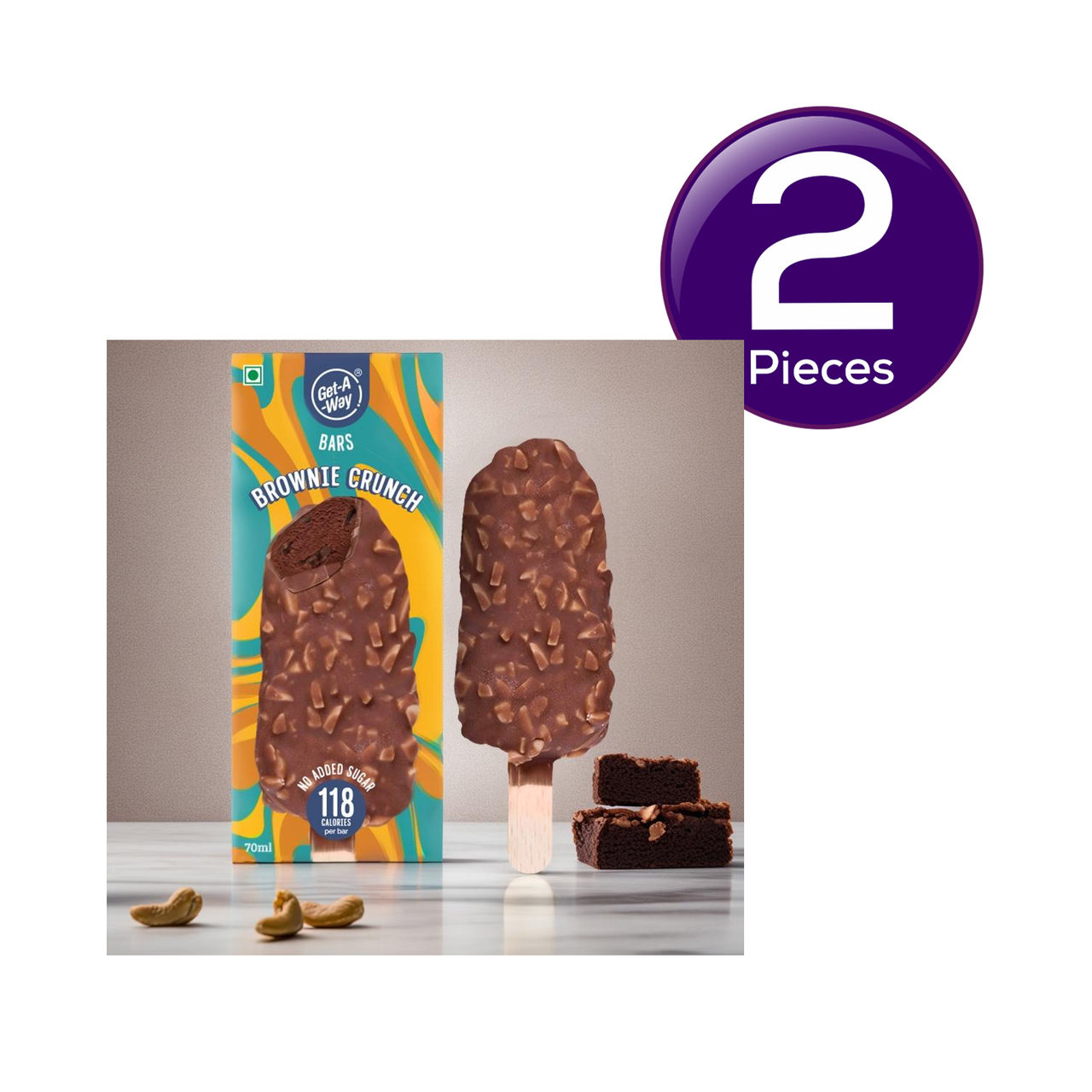 Get-A-Way Brownie Crunch Ice Cream Stick 70 ml Combo