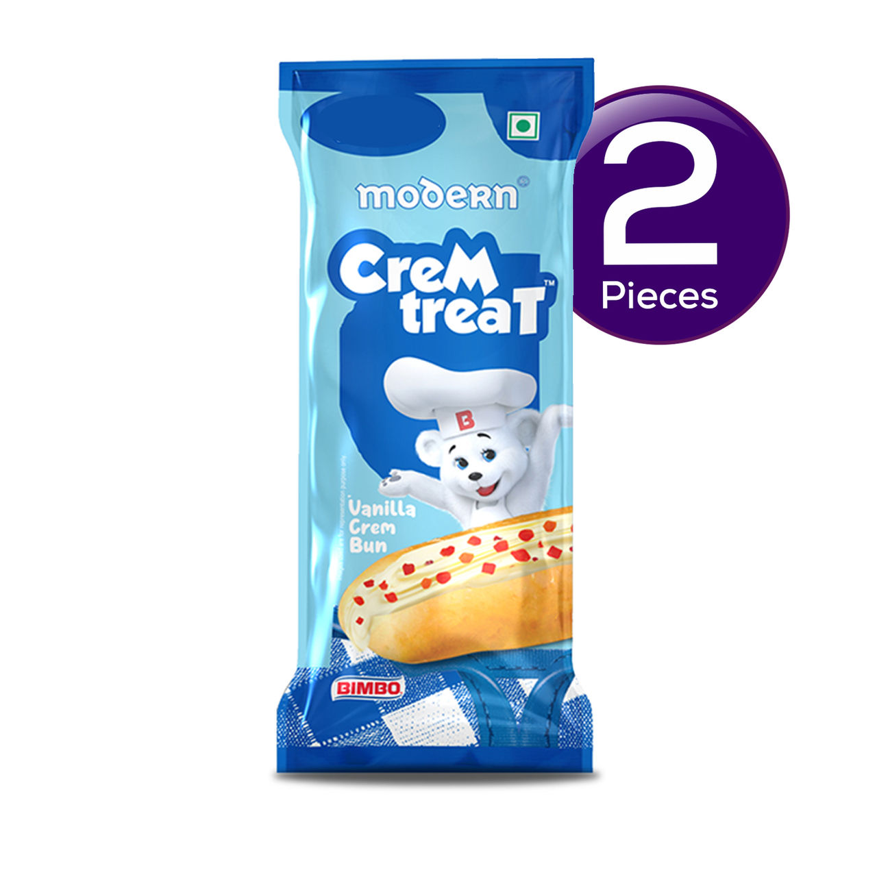 Modern Cremtreat Vanilla Cream Bun 50 g Combo