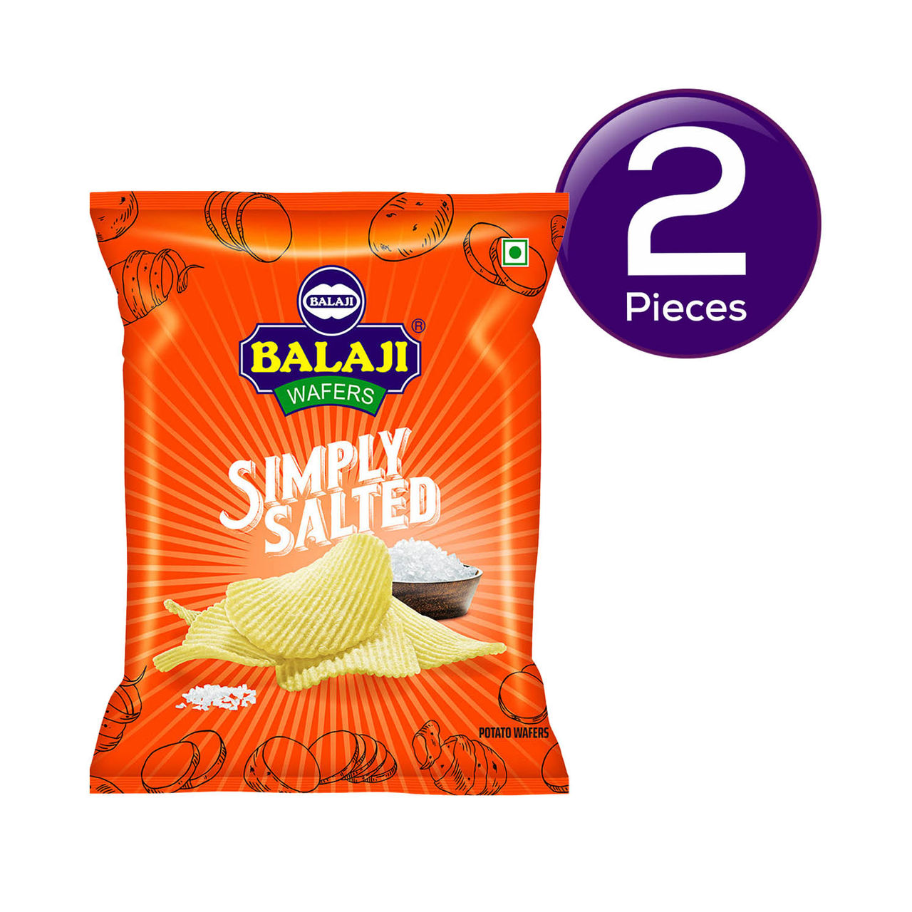 Balaji Simply Salted Chips 135 g Combo