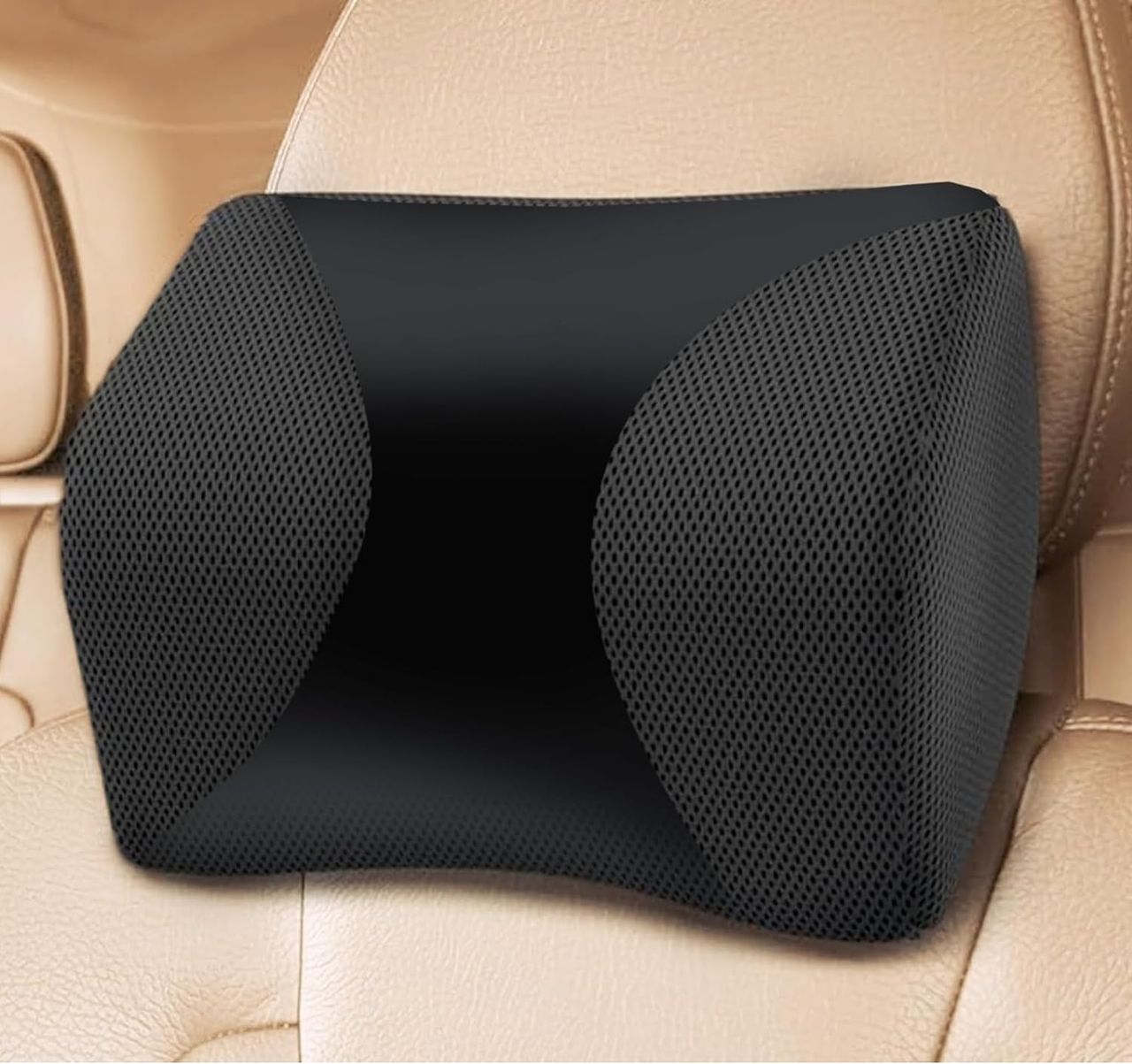 Trajectory Car Headrest Pillow in Memory Foam For Orthopedic Neck Pain During Travel