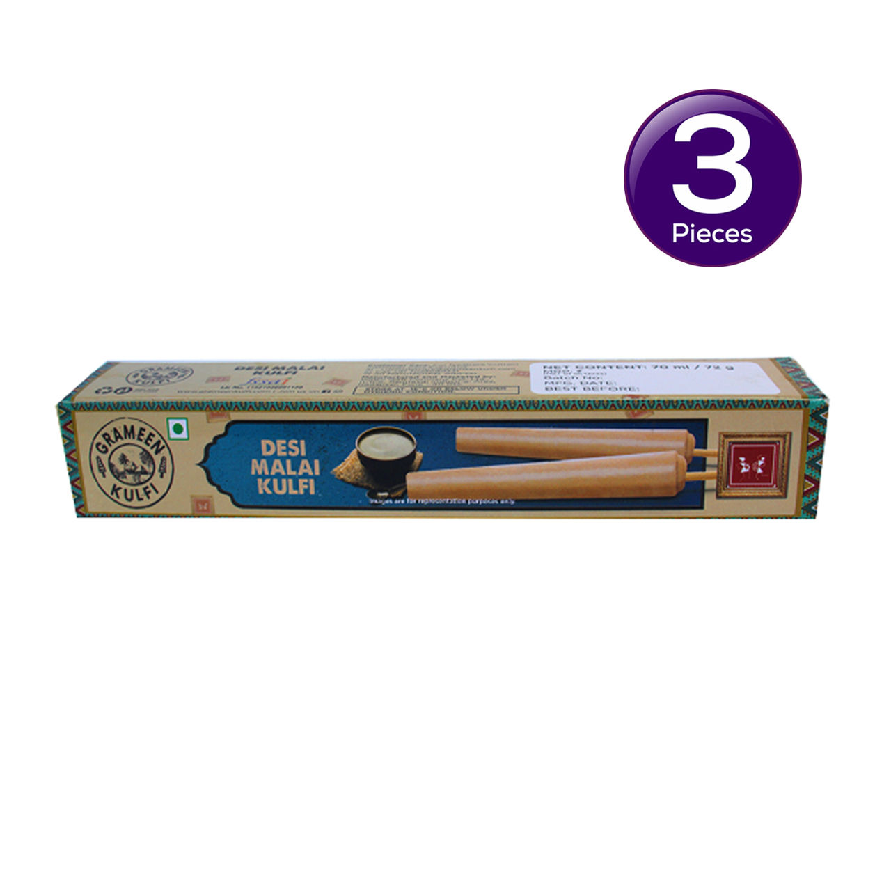 Grameen Desi Malai Kulfi Stick 70 ml Combo