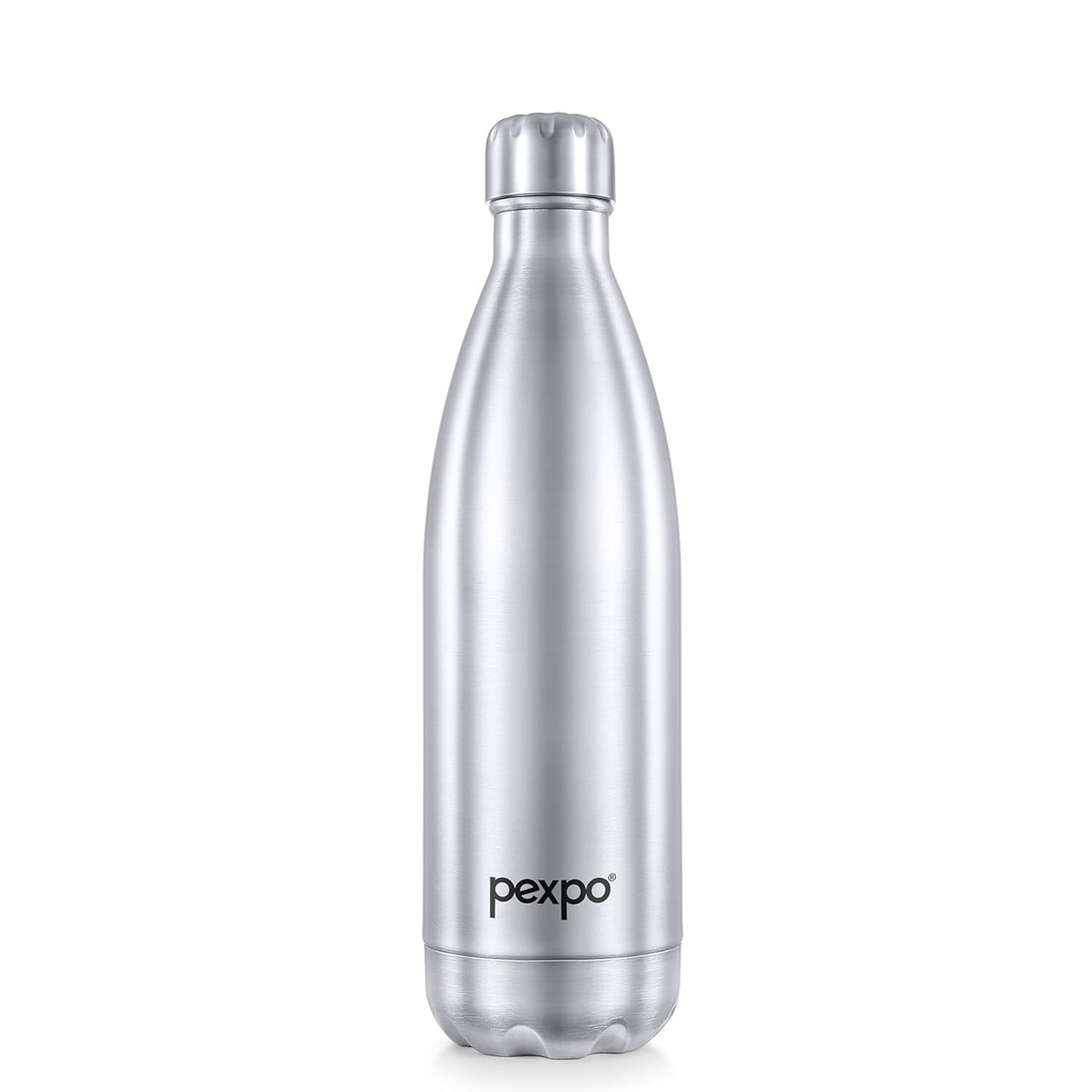 Pexpo Electro 24 Hrs Hot & Cold Isi Certified Flask Stainless Steel Water Bottle - 1000 ml | Silver