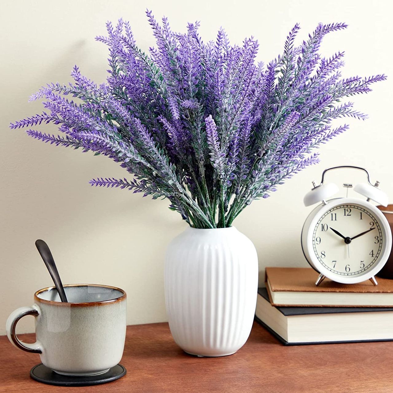 Tied Ribbons Set Of 4 Artificial Lavender Flower Sticks