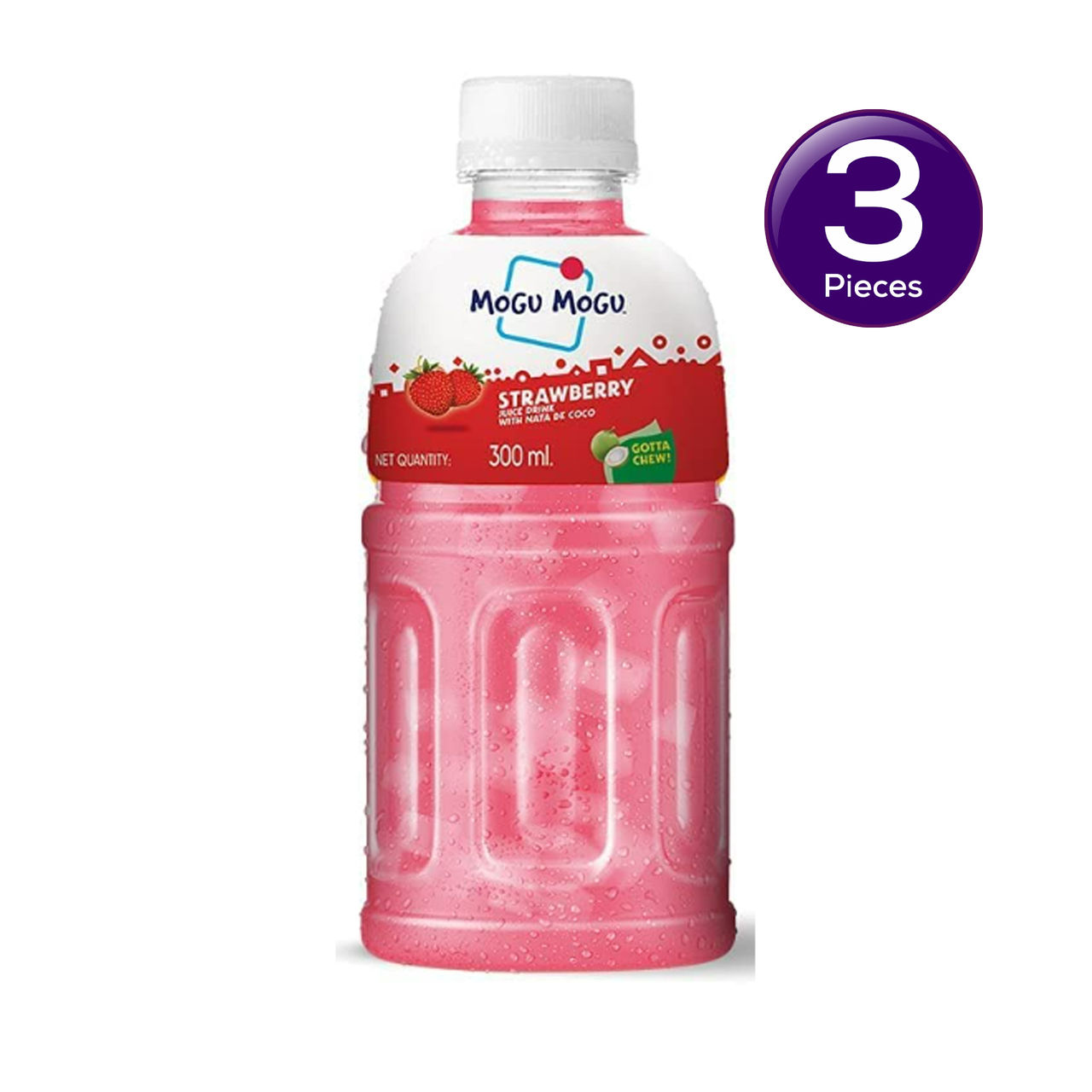Mogu Mogu Strawberry Juice Drink 300 ml Combo