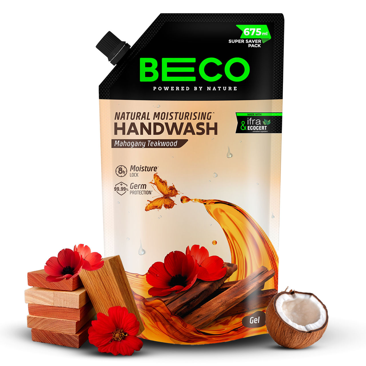 BECO Moisturising Liquid Handwash - Mahogany Teakwood Fragrance