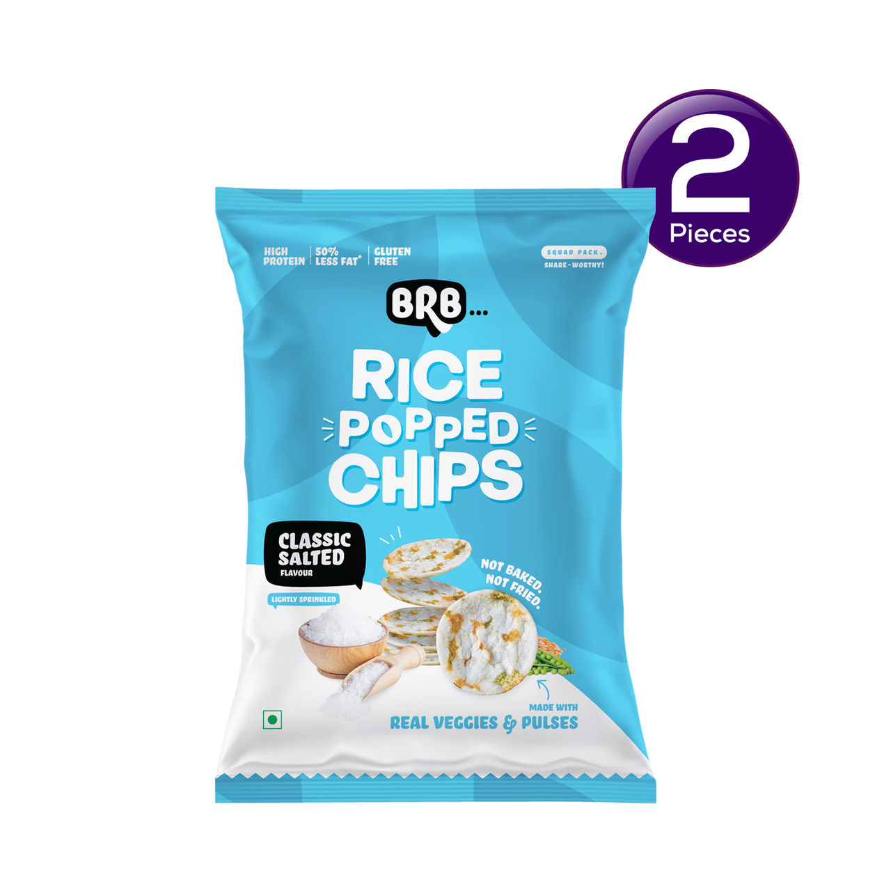 Brb Rice Popped Chips Classic Salted Flavour 48 g Combo