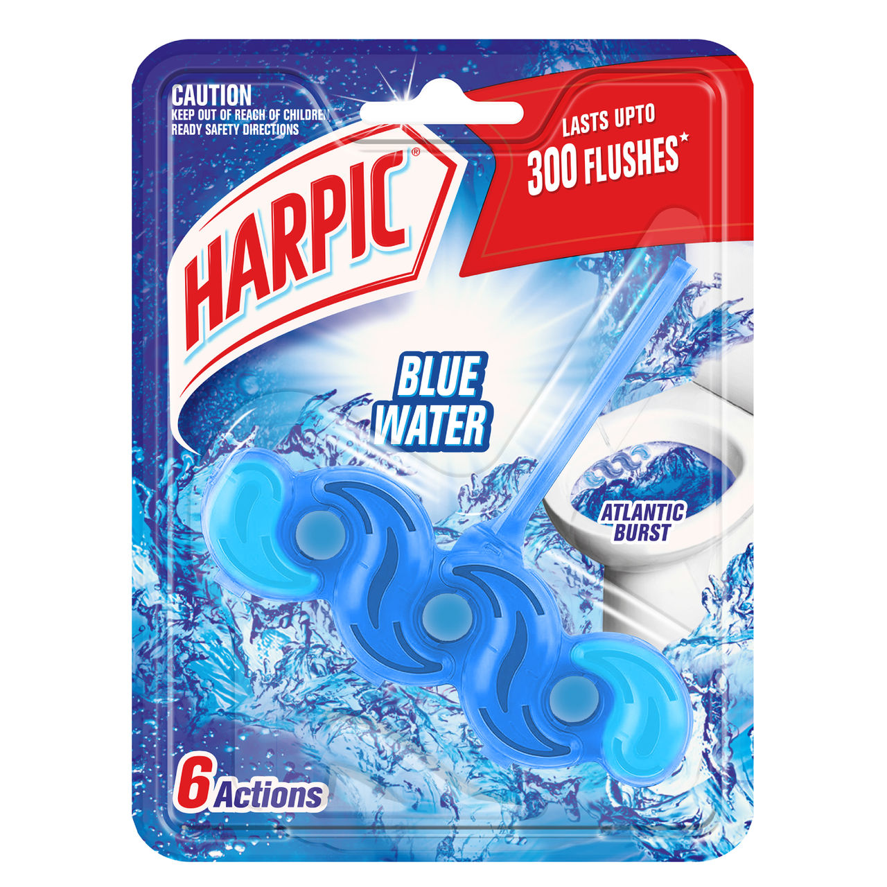 Harpic Atlantic Burst Power Fresh 6 Toilet Cleaner Rim Block