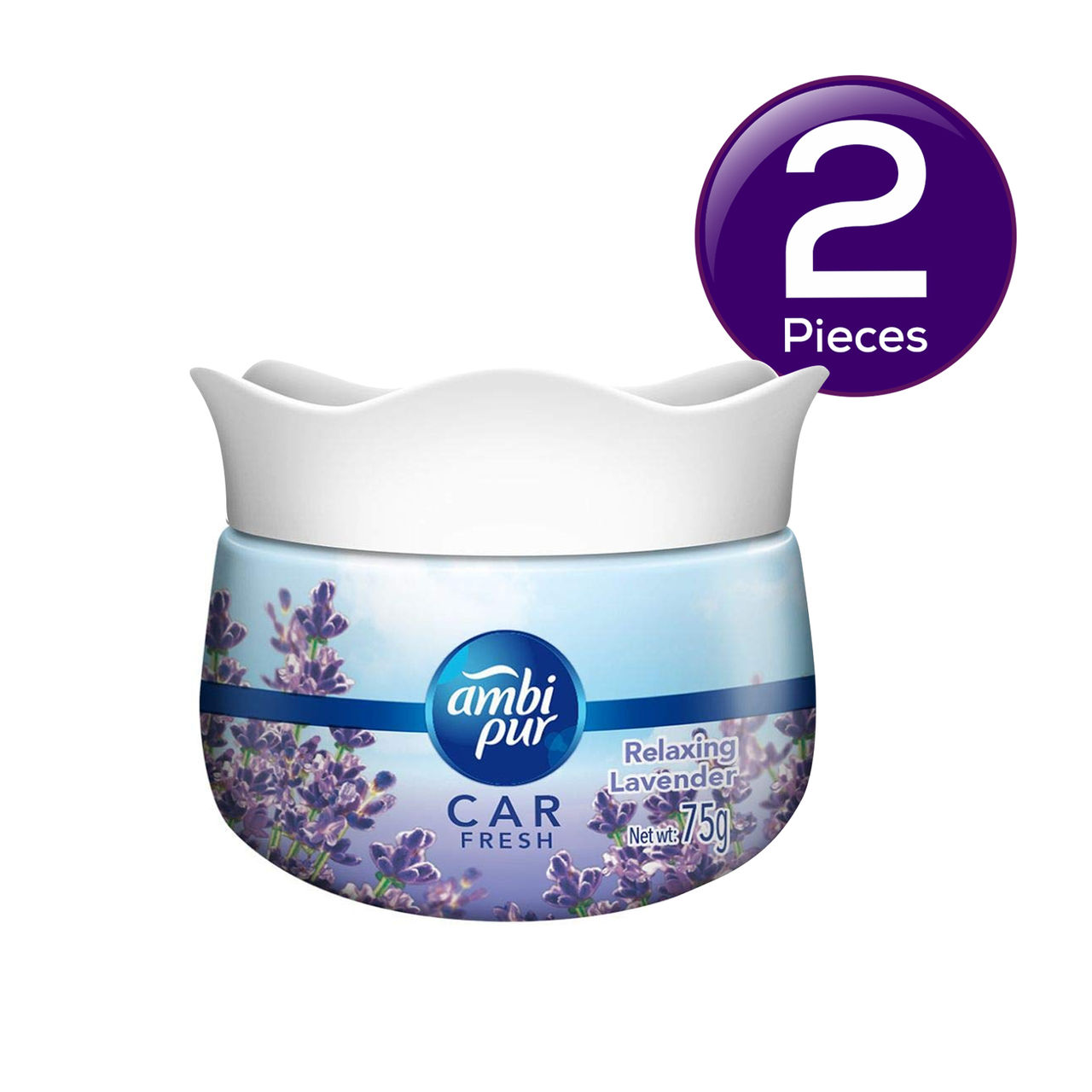 Ambi Pur Car Freshener Gel - Relaxing Lavender 75 g Combo