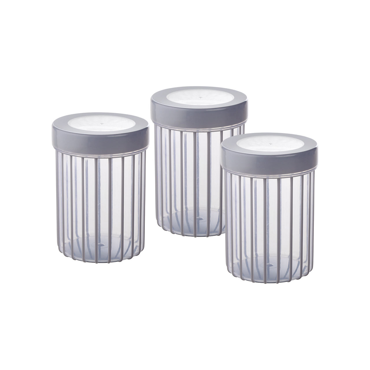 Joyo Better Home Linea Container 560 Ml (3 Pcs Set)- Grey