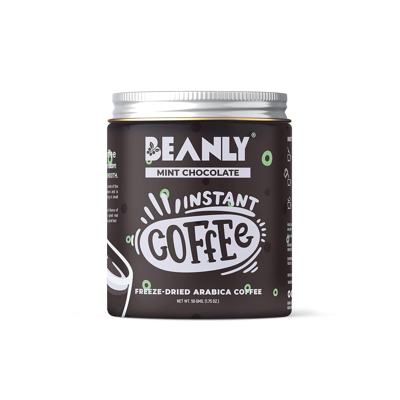 Beanly Freeze Dried Mint Chocolate Medium Roast Instant Coffee