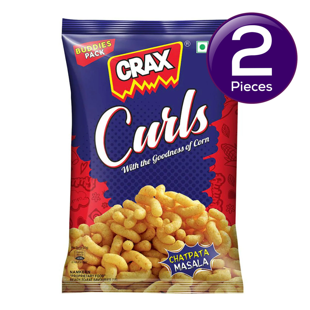 Crax Curls Chatpata Masala Puffs 82 g Combo