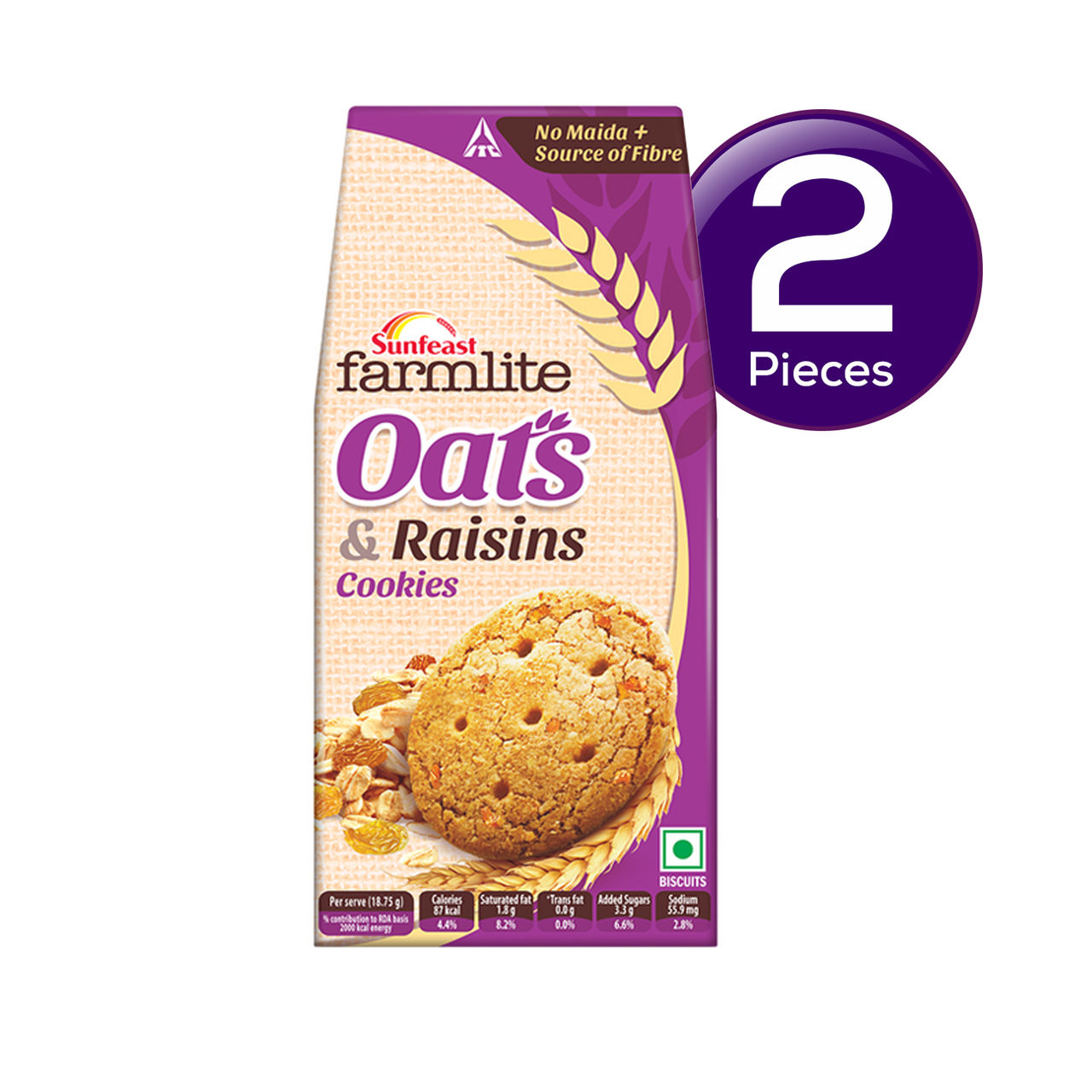 Sunfeast Farmlite Biscuit - Cookies - Oats & Raisins 150 g Combo
