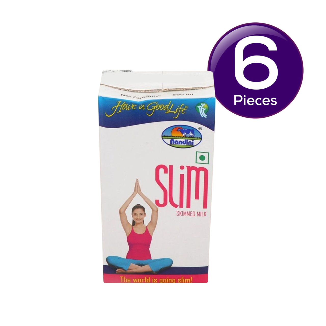 Nandini Goodlife Slim Skimmed Milk UHT (Tetra Pack) 500 ml Combo