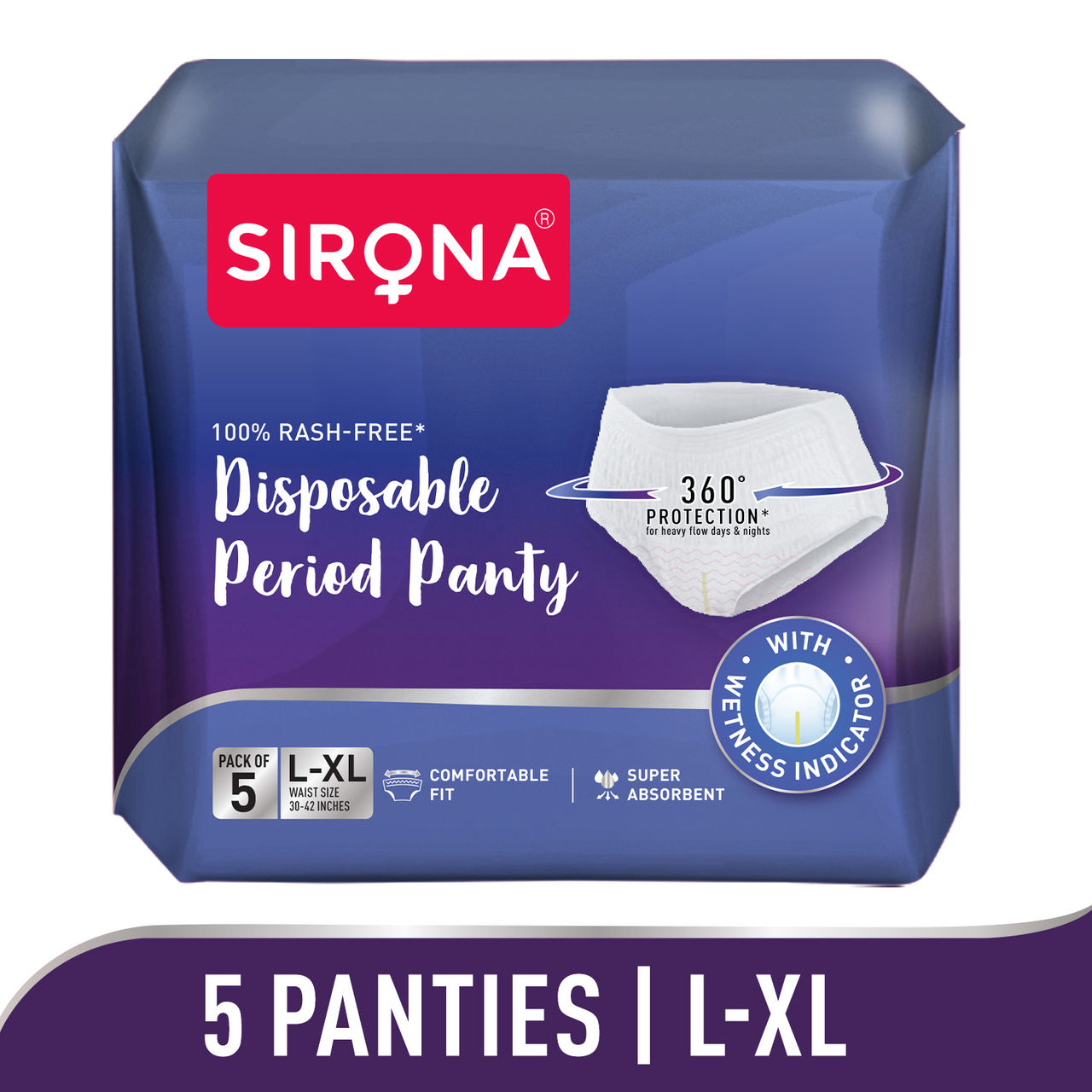 Sirona Super Absorbent Period Panties | L-XL
