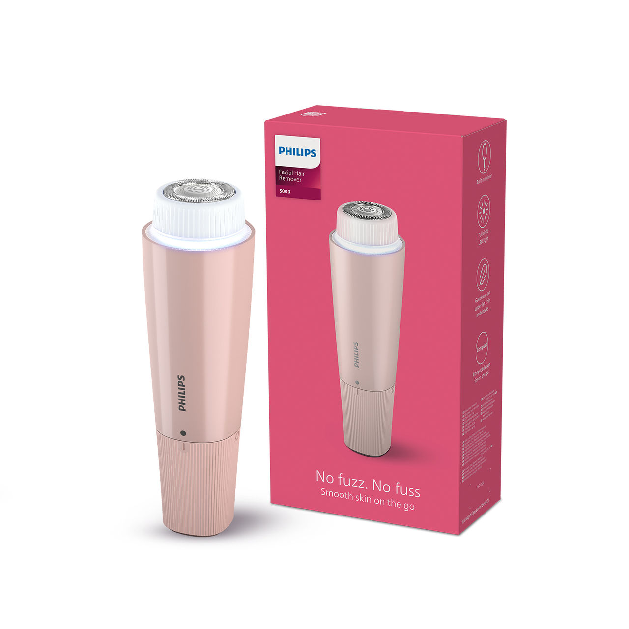Philips Facial Hair Removal with 360 Degree Hypoallergenic Head|No Skin Irritation|BRR454/00