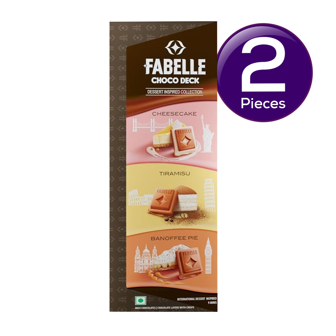 Fabelle Choco Deck Dessert Collection Minis Chocolate Pack 63 g Combo