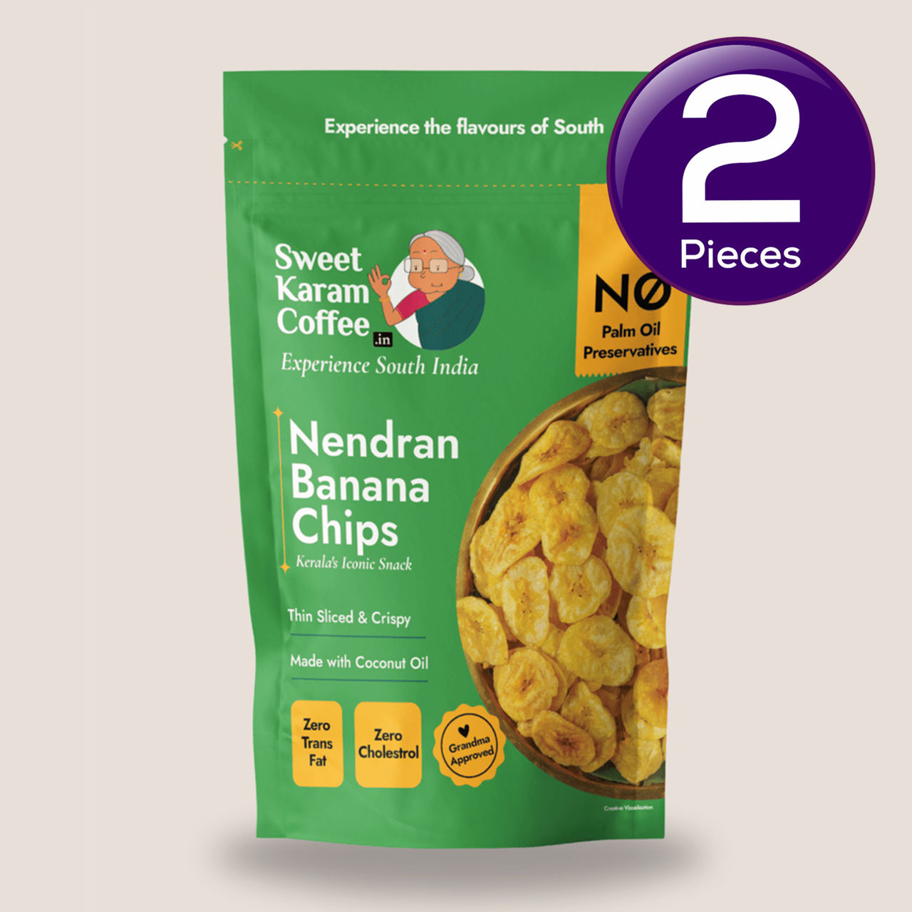 Sweet Karam Coffee Kerala Nendran Banana Chips 65 g Combo