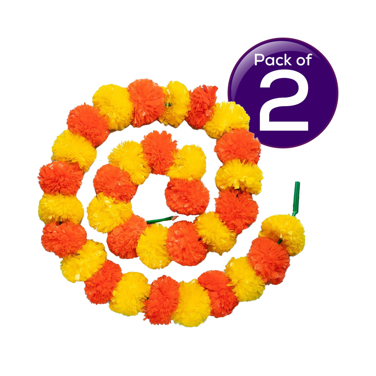 Artificial Marigold Flowers Garland - Assorted 1 pc Combo