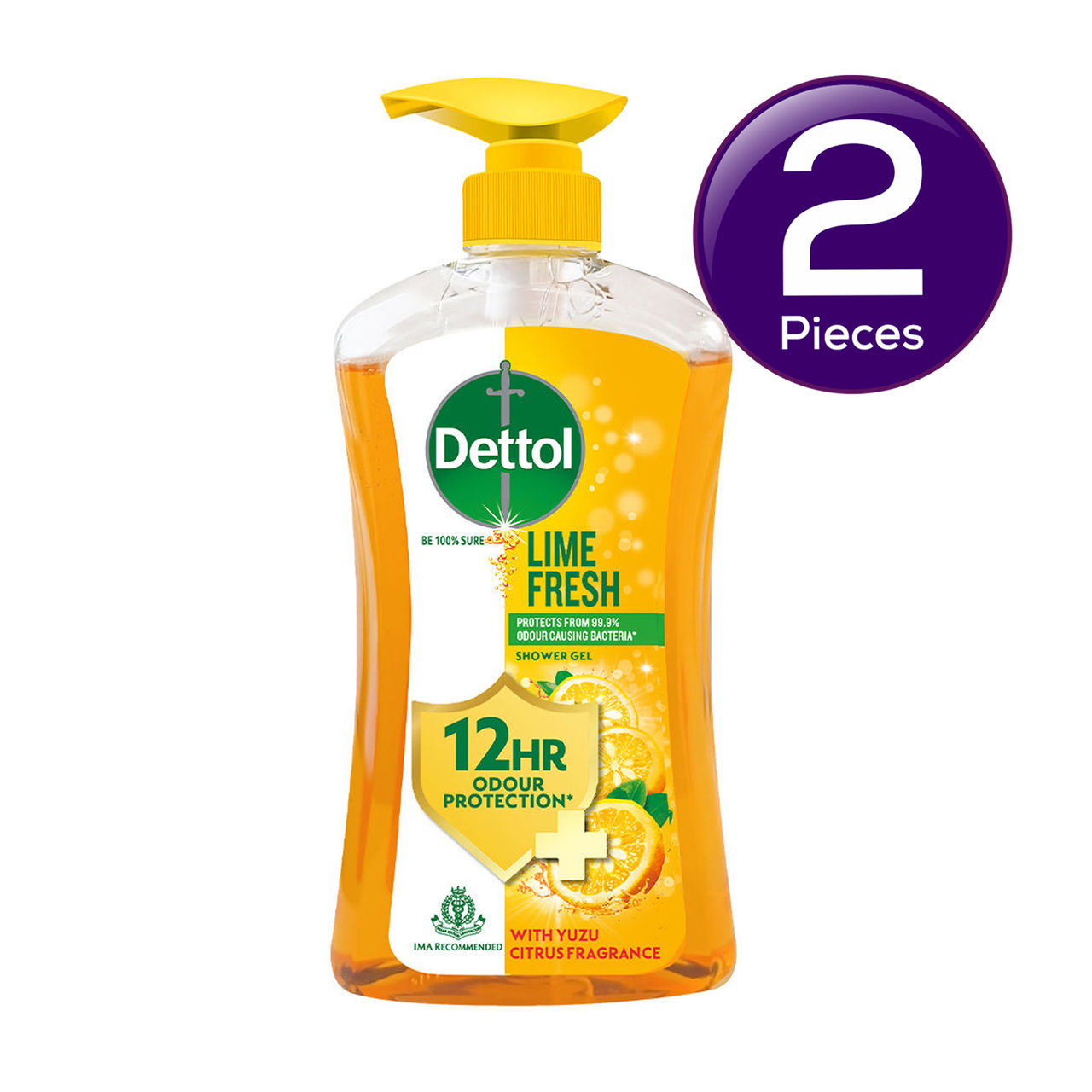 Dettol Body Wash and shower Gel,Lime Fresh Pump 500 ml Combo